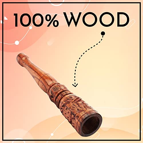 Image of Royal Swag Mughal Style Chillum Pipe For Smoking Weed | Tobacco Pipe Handmade Shiva Chillum Hookah Smoking Pipe Made In India|Durable Hard Wood Material