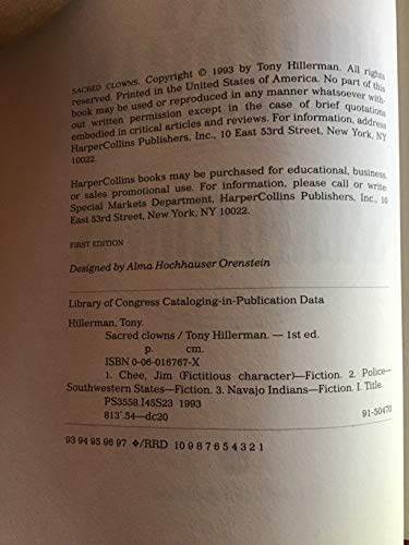 Sacred Clowns 0060168463 Book Cover