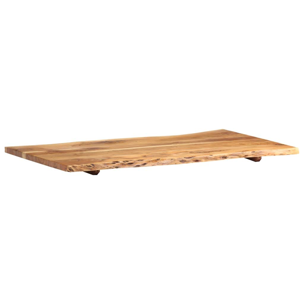 vidaXL Massivholz Tischplatte Baumkante Massivholzplatte Akazie 100x(50-60) x2,5cm