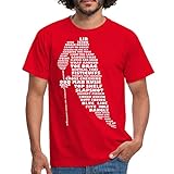 Spreadshirt Eishockey Sprache Männer T-Shirt, 4XL, Rot