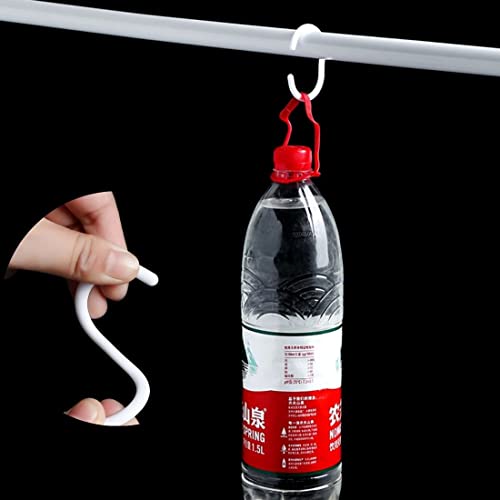 24 Pezzi anelli da doccia in plastica ganci bianco...