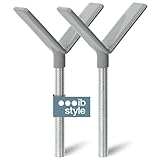 IB STYLE 2er Set Y-Adapter - Erweiterung für Treppengitter, Montage am Treppengeländer, M10 Gewinde, ohne Bohren, Zubehör Treppensicherung für Kinder, Y Spindel aus Metall