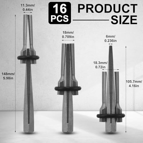 Image of Gisafai 16 Pcs Rock Splitting Wedges, 3 /4'' Wedge and Feather Shims, Heavy Duty Chisel and Feather Stone Splitting Tools Rock Hounding Equipment for Marble Rocks Concrete Granite