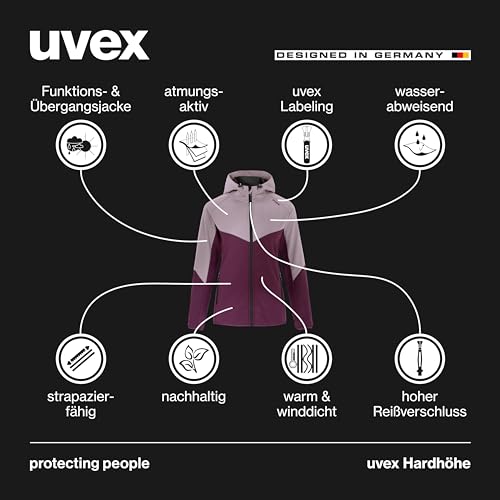 Foto von uvex Hardhöhe - Softshelljacke für Damen - Funktions- & Übergangsjacke - wasserabweisend, atmungsaktiv & nachhaltig - Berry - XXL