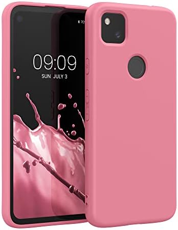 kwmobile Case Compatible with Google Pixel 4a - Case Soft TPU Slim Protective Cover for Phone - Blue Reef