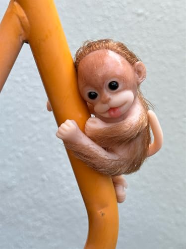 Mini Mono de Silicona de 13 cm Realista miniatura 5