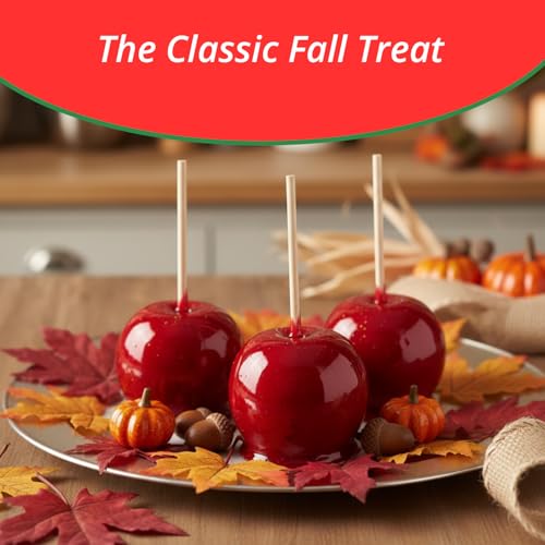 Concord Foods Candy Apple Kit – Classic Red Apples for Family Treats, Carnivals, Fairs, and Fundraisers – Includes Candy Apple Mix and 10 Sticks – Easy, Fun, and Delicious – 5 oz Box