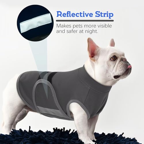 Image of MIGOHI Dog Anxiety Relief Coat,Comfort Anxiety Vest for Dogs,Adjustable Dog Anxiety Calming Wrap for Fireworks,Travel,Separation,Anxiety Jacket for Medium Dogs,M,Gray