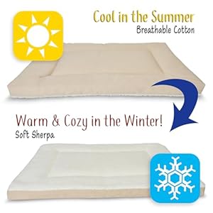   Pet-Dreams-Dog-Crate-Bed-is-The-Original-Dog-Crate-PadKennel-Mat-Completely-Washable-Kennel-Bed-Reversible-Cage-Mat-Perfect-Cat-Bed-for-Indoor-Cats-Denim-Medium-30-Inch-Crate-Pad