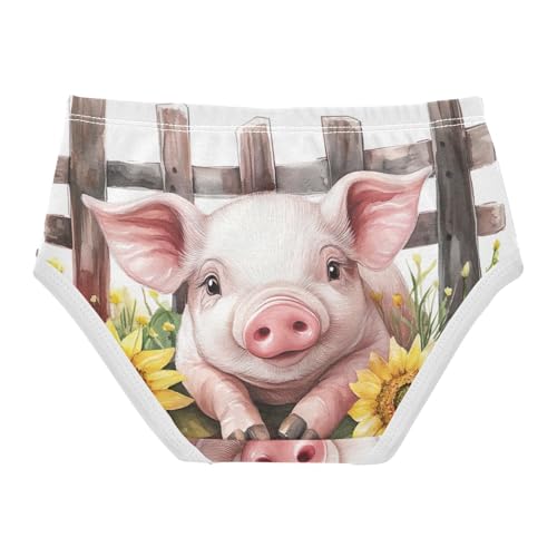 Cute Piggy Sunflower Toddler Girls Underwear 2t Cotton Panties for Girl Durable Undies Kids Briefs2