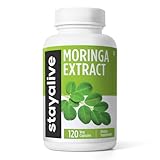 STAY ALIVE Moringa Capsules 1000mg, 20:1 Extract, 120 Pills, Green Superfood with Extra Strength, 100% Pure Oleifera Leaf Powder, 2 Months Supply, All Natural, Non-GMO & Gluten Free Moringa Supplement