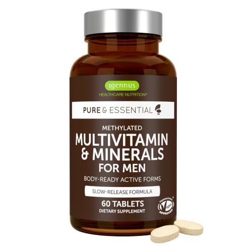 Igennus Methylated Multivitamin for Men with 22 Actives, 60 Tablets