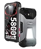 8849PRO Tank Mini, 4,3 Zoll Android 13 Outdoor-Smartphone, entsperrt, wasserdicht, 4G-Handys mit Campinglicht, 24 GB RAM + 256 GB ROM, 5800 mAh/GPS/OTG (nur T-Mobile und Verizon unterstützt)