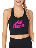 Anal Princess Design Sexy Slim Fit Cute Crop Top Hotwife Fetish DDLG BDSM Bimbo Doll Tank Tops Kawaii Princess Camisole Black