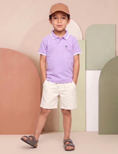 Image of Amazon Brand - Symbol Boys Cotton Rich Solid Polo Tshirt | Collar Tshirts | Half Sleeves | Plain-Regular Fit