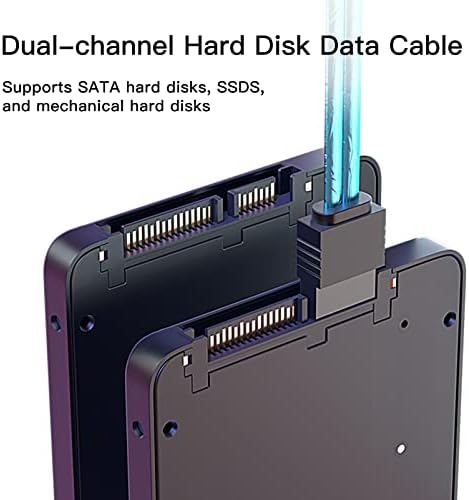 Kirolle 6Gbps High Speed Sata Cable 3  Sas Cable for Server HDD SDD Computer CD DVD Drivers(6pcs/set, 0.6m/1.96ft)