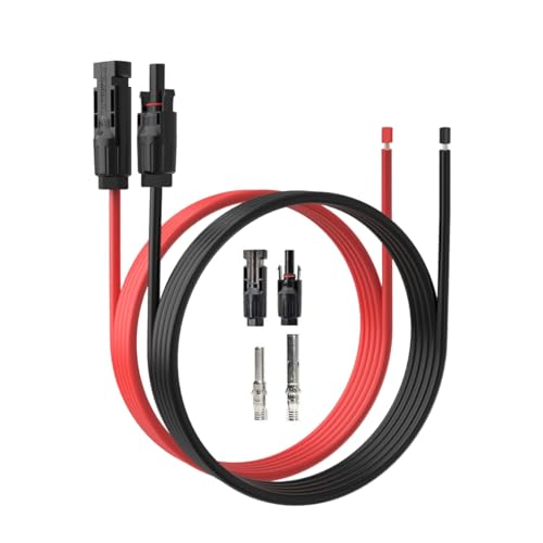 Câble d'extension de panneau solaire 12 AWG haute durabilité 20 FT rouge et noir