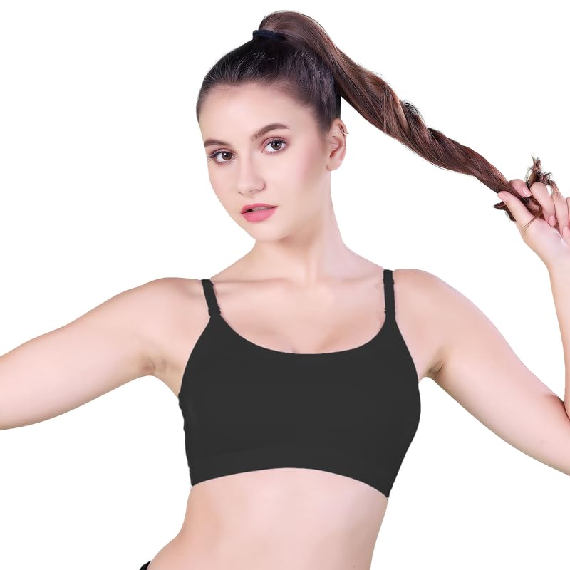 scoopy Amaze Bra for Women | Non Padded Non Wired Full Coverage Cotton Teenage B Cup Sports Bra with Transparent Belt | Seamless Breathable Gym Workout Yoga Active Daily Use Innerwear-picture-20