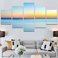 SIGNWIN 5 Panel Canvas Wall Art Colors of The Sky for Home Decorations Ready to Hang - 60