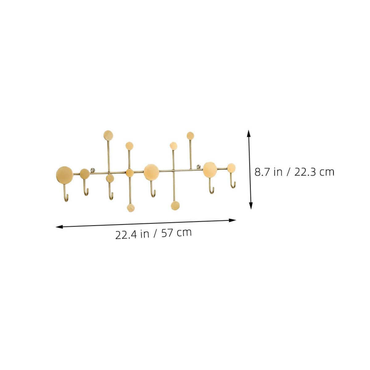 Amosfun Ganchos para Abrigos de Pared de Hierro Dorado, 6 Piezas