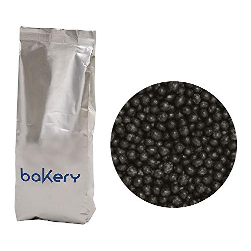 Decora 5081098 Packung mit 1 kg schwarzen Zuckerperlen