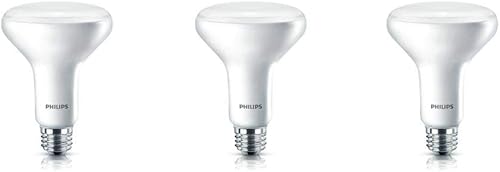 Philips LED Bombilla BR30 regulable 650 lúmenes, 5000 Kelvin, 11 vatios (equivalente a 65 vatios), base E26, esmerilada, luz diurna, paquete de 3