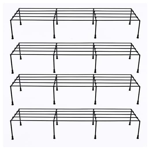 D&V ENGINEERING - Creative in innovation Metal Pot Stand, Flower Plant Stand for Balcony, Black, 73.5 cm Wide - Set of 4