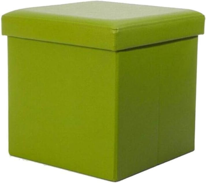 Repose-Pieds Ottoman Pliable n° 2 et Pouf de Rangement en Cuir PU