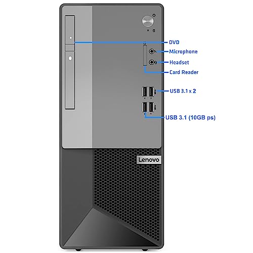 Image of Lenovo V50t Gen 2 Business Tower Desktop Computer, Intel Hexa-Core i5-10400 (Beat i7-8700), 16GB DDR4 RAM, 512GB PCIe SSD + 1TB HDD, DVDRW, Ethernet, WiFi Adapter, KB and Mouse, Windows 11 Pro, AZ-XUT