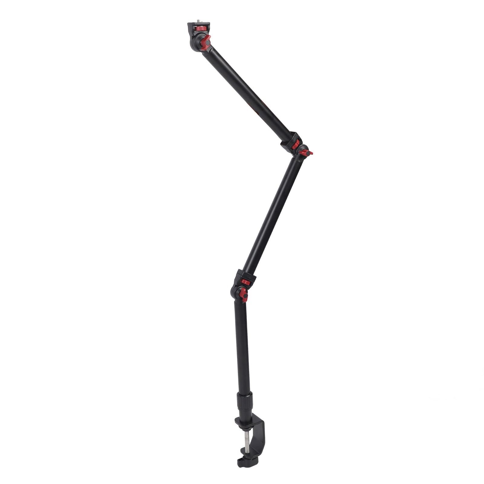 Alomejor Adjustable Overhead Camera Mount, Detachable Articulating Arm | Alluminio resistente, carico massimo 7,2 libbre, adatto per DSLR, webcam