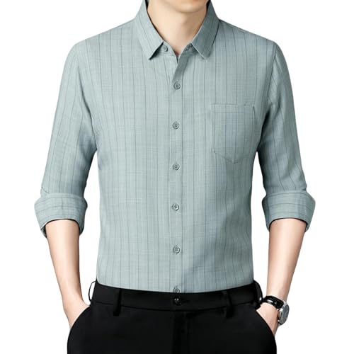 Camisa de manga larga de lino para hombre ideal para las noches de verano en la terraza