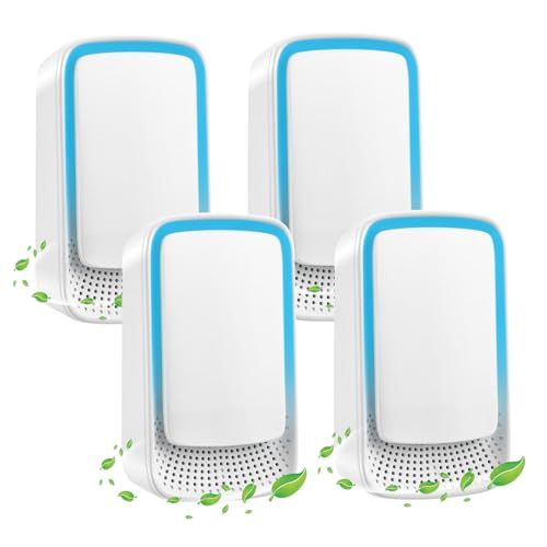 Air Purifier for Bedroom Home, 4 Pack Plug-in Negative Ion Air Purifier, Portable Mini Quiet Ioniser for Smokers, Remove Smell, Pollutants, Smoke, Suitable for Toilet, Living Room,Closet,Pet Room