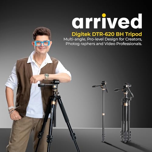 Buy Digitek DTR-620 BH Tripod Stand, Compatible with DPTR-605 VD, Stable Camera Tripod for Photography & Videography, Portable Design for DSLR, Video Cameras & Accessories Online at Low Prices in India - Amazon.in - Image 3