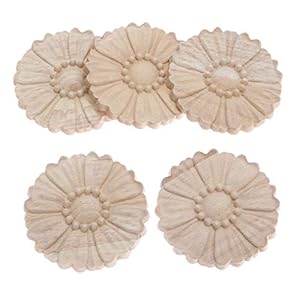 MUXSAM 10 Stück Runde Holz Schnitzereien