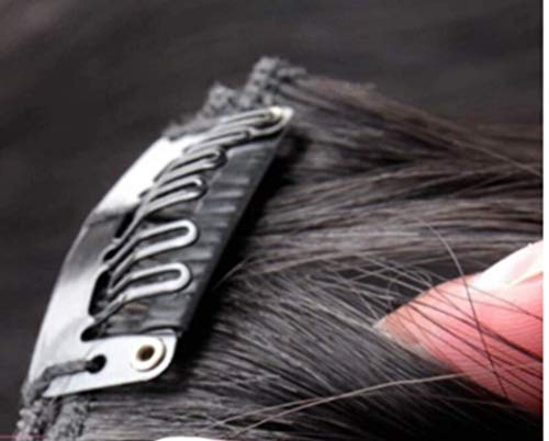 Image of Air Flow Natural Looing Realistic Black Hair Extension Long Hair Silky With Free Wig Comb (Pink Rose)
