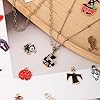 NQEUEPN 42pcs Breloques d'Halloween, Pendentifs Alliage Émaillé Effrayant Citrouille Horreur Sorcière Corbeau Effrayant Breloques Bijoux pour Fabrication Bijoux Boucles d'Oreilles Bracelet Collier #2