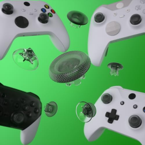 Image of eXtremeRate Edge Sticks Interchangeable Thumbsticks for Xbox Core Controller, Clear Black Swappable Analog Stick Joystick for Xbox One S /X /Elite, for Nintendo Switch Pro Controller