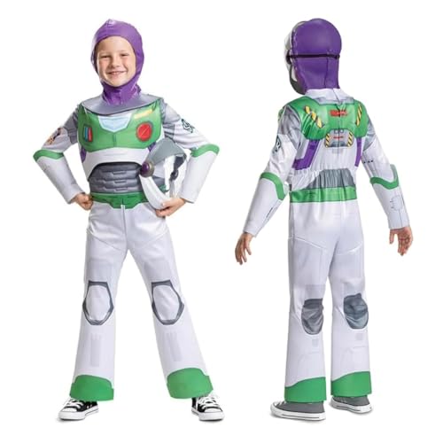 Disguise Disfraz Disney Buzz Lightyear Oficial, Traje de Buzz Clásico de las Películas, Se Incluye Casco de Buzz Lightyear, Talla XS para Niños de 3 a 4 Años