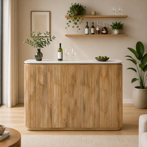 Image of The Attic Jalsa Bar Cabinet, Natural Finish