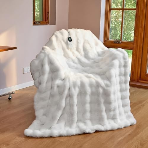 IUUI Heated Blanket Throw with Fast Heating & Overheat Protection
