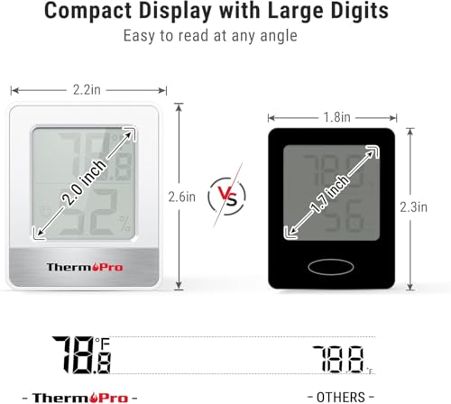 Image of LABART ThermoPro TP49W Digital Hygrometer Indoor Thermometer Humidity Meter Room Thermometer with Temperature and Humidity Monitor Mini Hygrometer Thermometer
