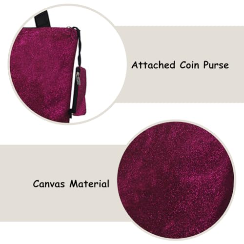 Image of NGIL Medium Top Zipper Closure Canvas Tote Bag with Attached Matching Coin Purse For Moms and Nurses