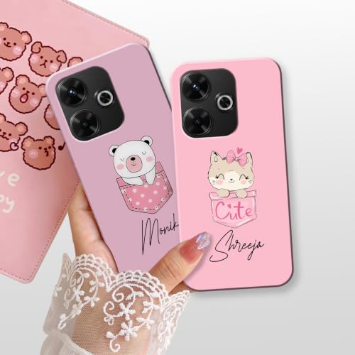 Image of COLORflow Back Cover Compatible with Redmi 13 5G / 4G / Poco M6 Plus 5G | Cute Pocket Cartoons Color Customized Back Cover Compatible with Redmi 13 5G / 4G / Poco M6 Plus 5G