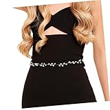 FRCOLOR Cinturón de Boda con Perlas para Novia y Damas de Honor Cinturón de Cintura Elegante Plateado Accesorio de Vestido para Bodas y Eventos Formales