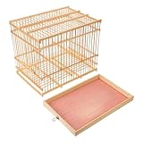 Voyage : cette cage légère en bambou est idéale pour les voyages en plein air, le transport de perroquets ou comme cage suspendue pour oiseaux d'extérieur. convient également aux perruches et aux pinsons