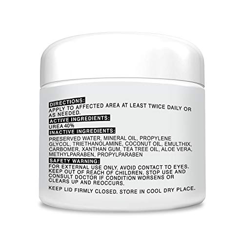 Clear 40, 40% Urea Gel, 4 Oz W/Tea Tree & Coconut Oil, Aloe Vera Extract, Works On Calluses & Corns, Moisturizes & Softens Cracked Heels, Feet, Elbows, Hands, Nails, Superior Hydration To Urea Creams #TOP1