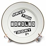 3dRose Cute Funny Have you Wordled Today Wordle Online Word Game 8 inch Porcelain Plate