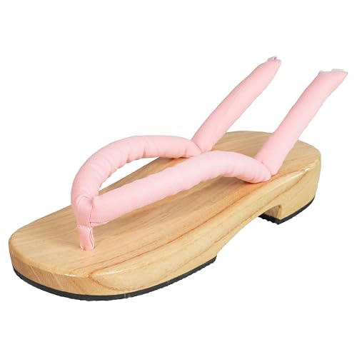 Anime Unisex Cosplay Versatile Summer Wooden Clog Shoes Japanese Cosplay Oshitari Prop with 2 Pairs Flip Flop Socks
