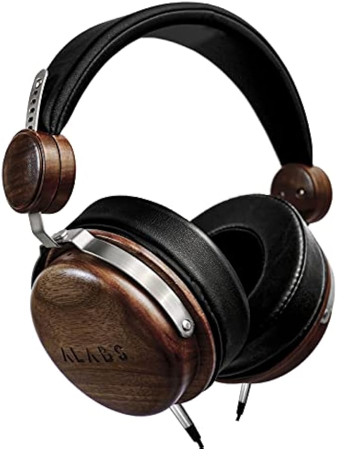 ALABS Wooden Over-Ear Wired Closed Back Headphones with 50mm Drivers and 32Ω impedance for PC Tablets Smartphone-HW501