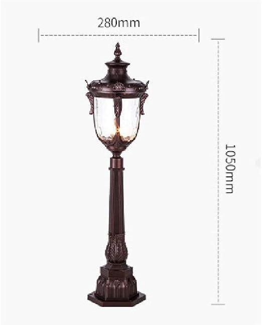 GUOCC Creative European Outdoor Lawn Lamp Thick Waterproof Rust-proof Lawn Lamp Landscape Garden Lamp Aisle Lawn Lamp Floor Lamp Aluminum,Outdoor Post Lights，Decorative Columns Post Lantern Lights Fix photo 2